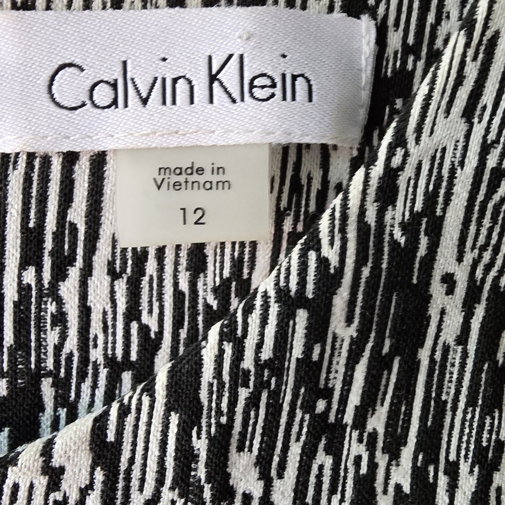 Calvin Klein Monochrome Sleeveless Midi Dress - Picture 3 of 3